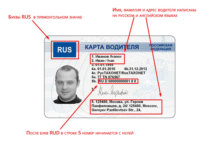 driver's card driver's card